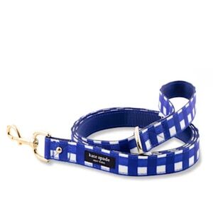 Kate Spade Blue and White Checkered Leash